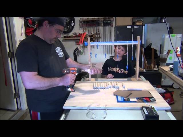 My son wanted to make a Karate Belt Rack with me for his cousin to match the one I made him a few months ago