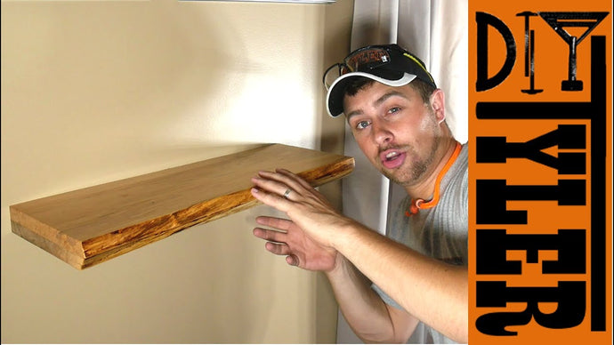 How to make a DIY live edge floating shelf with invisible hardware