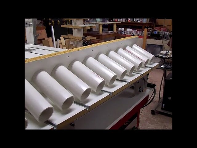 Sanding belt rack is made on a CNC router