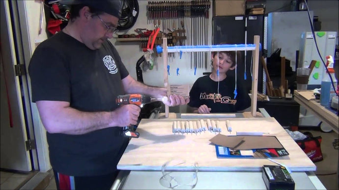 My son wanted to make a Karate Belt Rack with me for his cousin to match the one I made him a few months ago