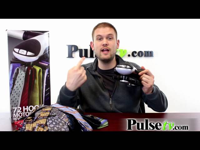 Spruce up your closet with a modern take on a tie rack: this one is motorized! With the push of a button, 72 hooks automatically revolve to display ties, belts, ...