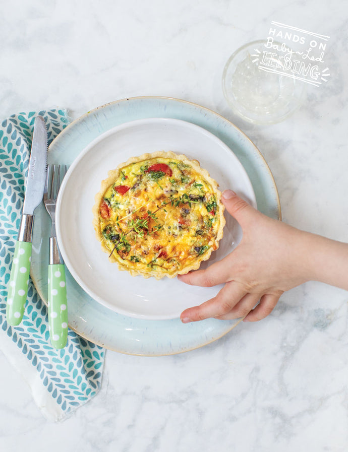 Veggie Loaded Spinach, Pepper & Herb Quiche for Baby Led Weaning