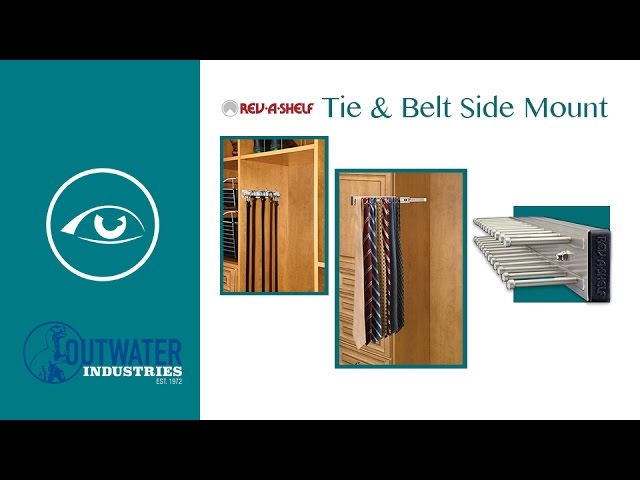 Tie and Belt Side Mount: • Material: Steel • Includes full extension ball bearing slides • Ideal for 14" depth closet applications • Finishes available: Chrome (CH), ...