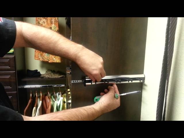 How to adjust sliding belt and tie racks from The Closet Doctor.