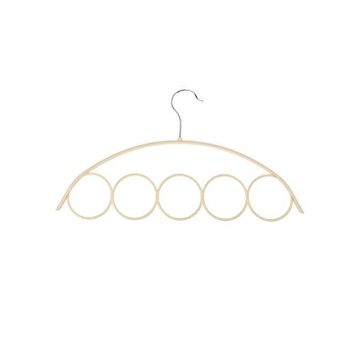 Wonderrun Closet Storage Rack Organizer Portable 5 Ring Clothes Hanger Hooks Laundry Garment Belt Tie Shelf Rod or Decor for Home and Office