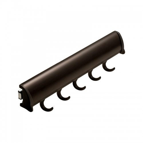 Hafele 807.67.111 Synergy Elite Belt Rack, with full extension slide, aluminum with zinc hooks, dark oil-rubbed bronzed, 11 7/8