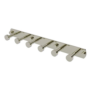 Allied Brass FR-20-6-PNI Fresno Collection 6 Position Tie and Belt Rack, Polished Nickel
