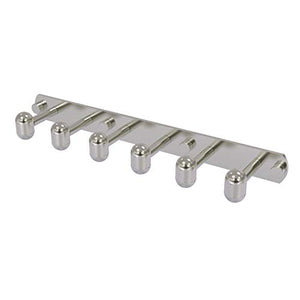 Allied Brass TA-20-6 Tango Collection 6 Position Tie and Belt Rack Decorative Hook, Satin Nickel