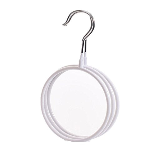 super1798 display08 Holes Ring Holder Hook Scarf Wraps Shawl Ties Storage Hanger Shelf - White