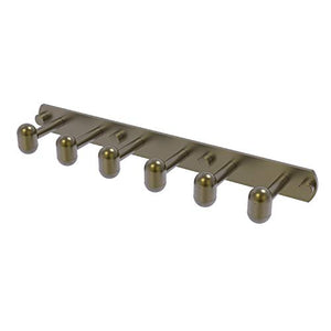 Allied Brass TA-20-6 Tango Collection 6 Position Tie and Belt Rack Decorative Hook, Antique Brass
