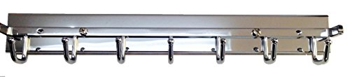 Touch to Open Deluxe Sliding Belt Rack, Chrome 14