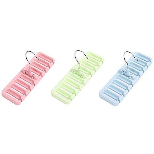 Zhao Xiemao 8-Hole Tie Belt Storage Rack Multi-Function Belt Hanger, Color Selection, 3 Pcs.