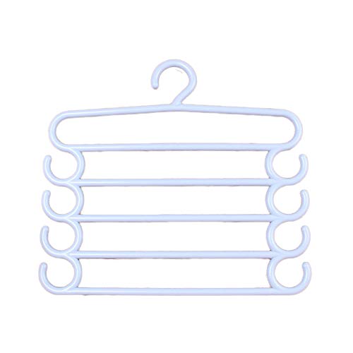 CmfwaMedsr Magic Multiple Layer Pants Hanger,Multifunction s-Type Saving Space Trousers Ties Scarves Belts Towel Hangers-Gray 2 Pack