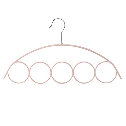 Sacow Belt Tie Hanger, Shawl Scarf Hanger Belt Tie 5 Ring Holes Rack Organizer Holder Hook Display Hanger (B)