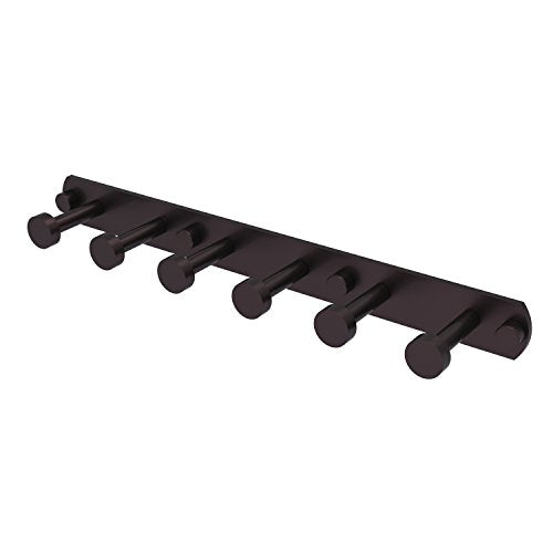 Allied Brass FR-20-6 Fresno Collection 6 Position Tie and Belt Rack Decorative Hook, Antique Bronze