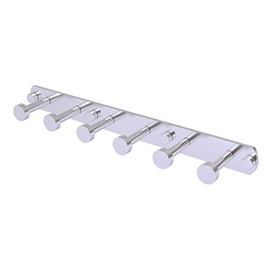 Allied Brass FR-20-6 Fresno Collection 6 Position Tie and Belt Rack Decorative Hook, Satin Chrome
