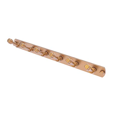 Allied Brass P-300-HK-6 Pipeline Collection 6 Position Tie and Belt Rack Decorative Hook, Brushed Bronze