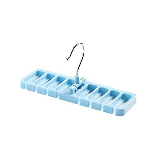 BESTOMZ Tie Hanger Scarf Belt Rack Belt Tie Holder Mens Organiser (Sky Blue)