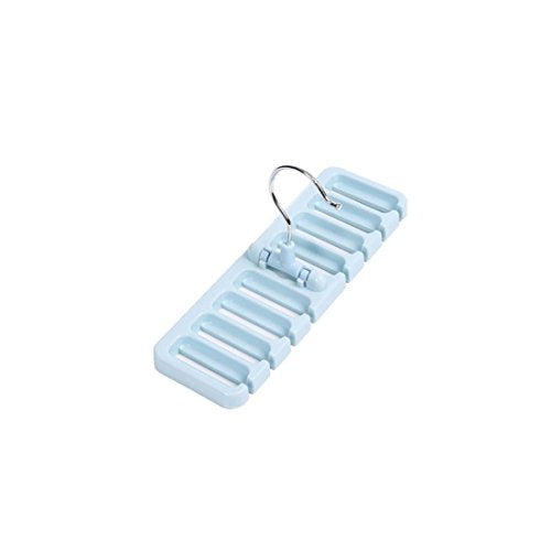 Inkach - Tie Belt Rack Hanger - Scarf Holder 8 Holes for Closet Rack Organizers Space Saver (Blue)