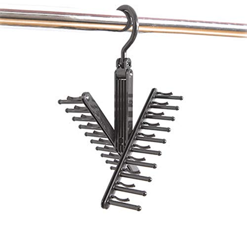 hefeilzmy Rotatable Tie Rack Belt Hanger Holder Scarf Storage Hook for Closet Organizer
