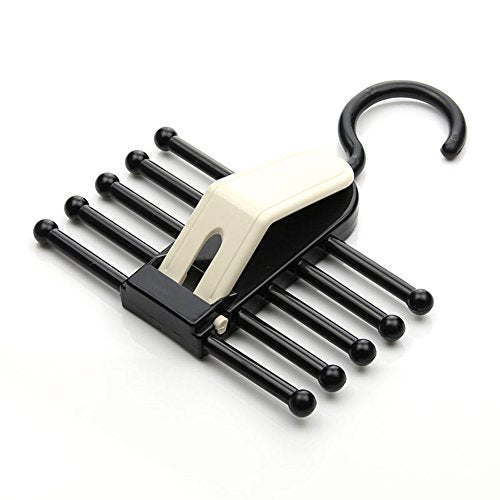 MXY Japan Wardrobe Tie Rack Belt Storage Racks Hanger Hook Scarf Clips Holder Organizer Non Slip 360 Degree Rotating Sturdy Durable Securely up to 30 Ties or 8 Belts