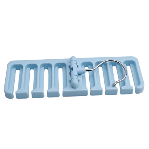Myhouse Ties Storage Rack Multi-functional Scarf Belt Hanger Holder Tie Hanger Organizer (Blue)