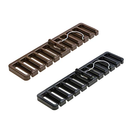 VORCOOL 2pcs Tie Holders Belt Organizers Racks Storage Hangers Swivel Hooks for Closet