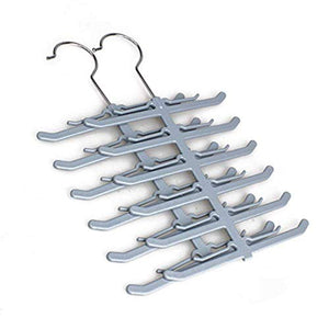 Potelin Anti Slip Hanger Plastic Clothes Racks Fish Bone Hanger Drying Rack Multi Hanger Applicable to Tie and Scarves and So On 2 Pieces