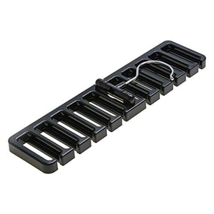 Yardwe Belts Rack for Closets Tie Organizer Holder Multi-Functional Scarf Hanger Organizer Holder (Black)