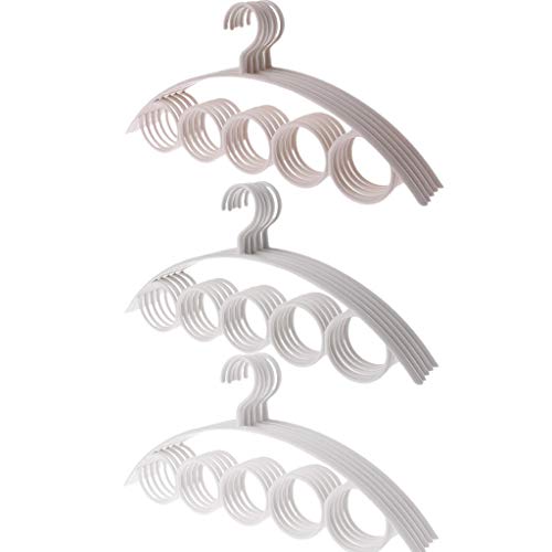 dfsdmlp Scarf Hanger,5 Pack Scarf Organizer Great for Small Spaces Use Behind a Door or in a Closet,5 Ring Tie Belt Shawl Scarf Hanger Holder(Random Delivery)
