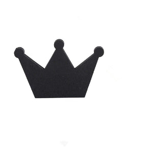Crown Wall Hook,Wall Hanger Clothes Organizer for Coat Hat Clothing Towel Home Decor Wall Stickers Baby Kids Boys Girls Bedroom Decoration (Black)