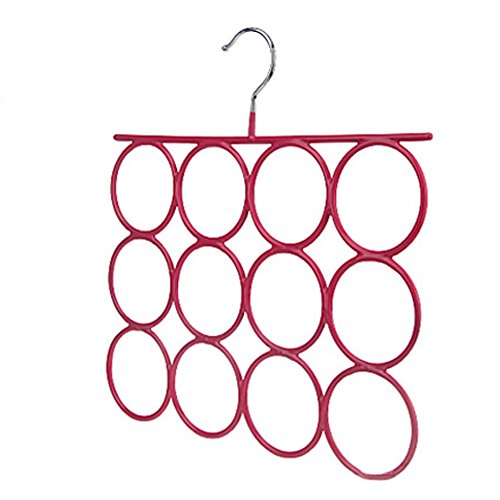 Kylin Express Fashionable Scarves/Ties/Belts Rack/Hanger, Red, 35.535.5CM