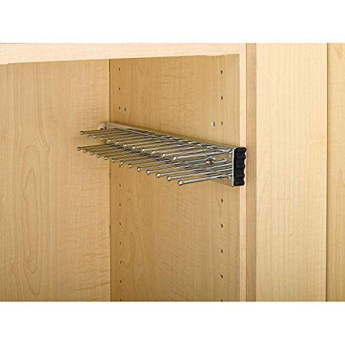 Rev-A-Shelf TRC-14CR 14 Inch Side Mount Extending Tie Organization Rack, Chrome