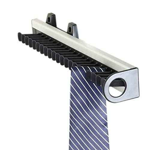 FKhanger Extensible Tie Rack, Pull Out Scarves Belt Rack,20 Pairs Organizer Rack (41cm)