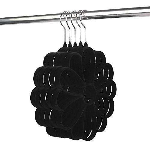 Smiley88 2pcs Velvet Scarf Hanger,Flower Shape Non-Slip Holder