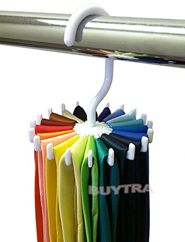 BESTIM NEW SALE Rotating Tie Rack Adjustable Tie Hanger Holds 20 Neck Ties