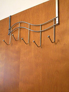Tilesey Over Door Hook Rack, Hooks, Stainless Steel Over The Door Hook Rack,