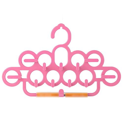 Hook ZHAOSHUNLI Creative Multifunctional Plastic Magic Rack Belt Scarf Storage Rack Pink