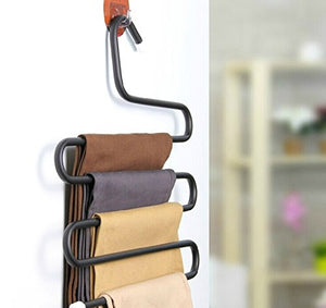 Curved Shapes 5 Layers Clothes Rack Drying Holder Towels Belt Hanger