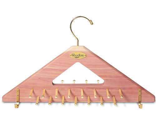 HomyDelight Hanging Cedar Belt and Tie Rack 4 lbs 15.5