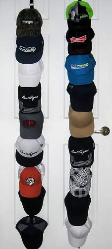 Youful Cap & Leather Belt & Scarf Rack Storage. Stylish 16 Racks for Baseball Caps. Holder Organizer, 2 Pack