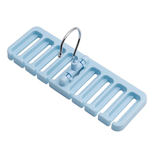LALANG Multifunctional 8-Hole Tie Belt Scarf Organizer Hanger Closet Storage Rack (blue)