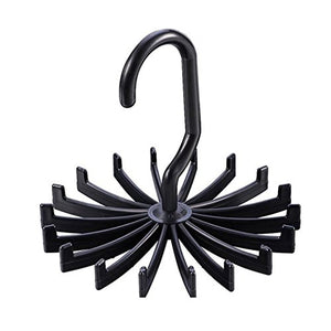 Halffle 360° Twirl Tie Rack Tie Belt Hanger Holder Hook Multipurpose Organizer for Closet Organizer Storage 20 Hooks Each One