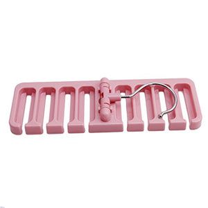 Myhouse Ties Storage Rack Multi-functional Scarf Belt Hanger Holder Tie Hanger Organizer (Pink)