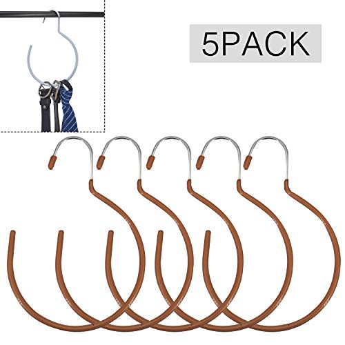 OVOV Home Storage Set of 5 Belt Ring Hanger Portable Multi-use Closet Organizer for Belts Ties Scarves