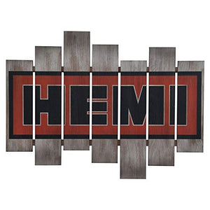 Sunbelt Gifts Hemi Slat Wood Wall Plaque, Multi