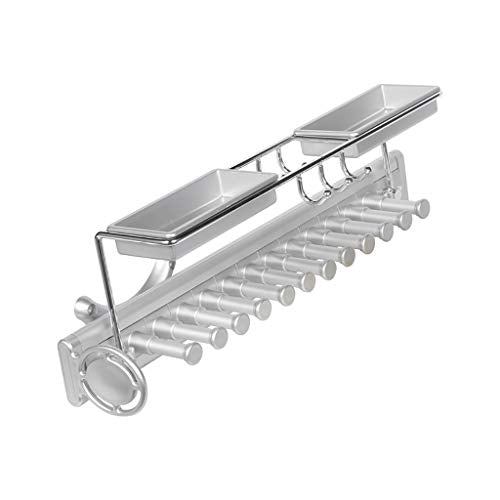 FKhanger Extensible Tie Rack, Pull Out Scarves Belt Rack,Organizer Rack Watch Perfume (47cm)
