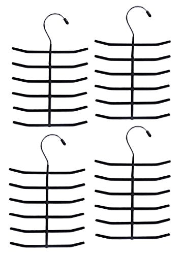 Juvale Tie Hanger/Belt Hanger - 4 Pack - Closet Organizer for Ties, Belts, Accessories, Scarfs