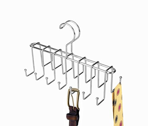 Artestia Chrome-Plated Steel Wire Hanging Rack with Hook for Tie, Belt, Scarf, Accessories etc