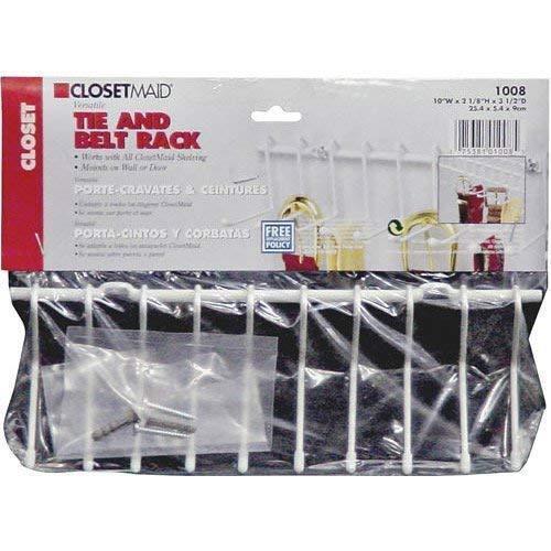 ClosetMaid 71008 Versatile Tie & Belt Rack, White